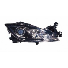 Фара правая под эл/кор внутри черная Mazda 6 GH 07-10 (DEPO)